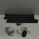 ZMTECH Flag Pole - Upgraded Bracket, 6 FT Stainless Steel Flag Poles for Outside House, Residential or Commerical, Tangle Free Flag Pole Kit for American Flag (Without Flag, Black)