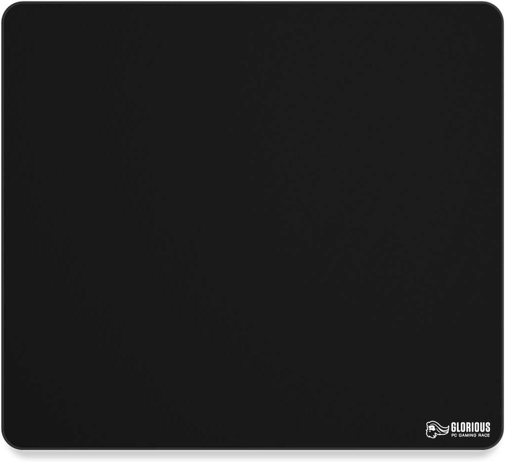 GLORIOUS XL Heavy Gaming Mouse Mat/Pad - 5mm Thick, Stitched Edges, Black Cloth Mousepad | 16"x18" (G-HXL)
