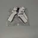 2PCS Hair Bows for Girls White Bowknot Hair Clips BarrettesLeather Bows with Long Tail Hair Accessories for Girls Toddlers Teens Kids