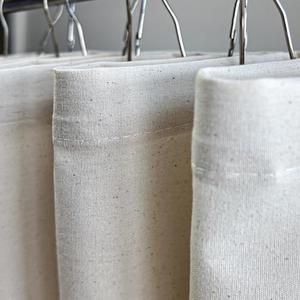 YISURE Stall Beige Cotton Shower Curtains 36x84 Inch, Small Half Size Fabric RV Shower Curtain for Bathroom Hotel Luxury Washable