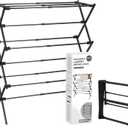 ZOES HOMEWARE Clothes Drying Rack | Foldable Drying Rack Clothing for Laundry | Small Collapsible Portable Dryers for Laundry | Use for Indoor & Outdoor | Black 37.5"x29"x12"