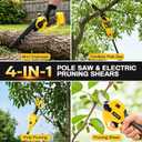 For Dewalt Pole Saw 20V Max & Electric Pruning Shears, 4-in-1 Electric Pruner + 8 Inch Tree Trimmer Pole Saw Cordless, Garden Tools Pruner Branch Cutter, 8.4ft Extension Pole, Tool Only