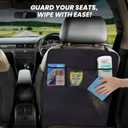 EcoNour Car Kick Mats Back Seat Protector (2 Pack),Car Seat Protector & Backseat Organizer with Storage Pockets for Kids,Waterproof Back Seat Cover for Dirt,Mud & Scratch Protection Travel Accessories