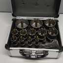 20PC TCT Carbide Hole Saw Kit 1/2" - 2-1/8" Tungsten Carbide Drill Bits Set with Titanium Pilot & L-Wrench, for Hard Metal Stainless Steel, Iron, Aluminum with Aluminium Case.