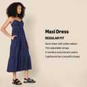 Amazon Essentials Women's Fit and Flare Empire Waist Sweetheart Neck Cotton Sateen Tiered Maxi Dress S