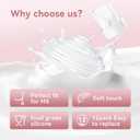 12 Pack Pump Parts, 8PCS Duckbill Valves 4PCS Silicone Diaphragm Compatible with Momcozy M5, Replace Mom Cozy M5 Replacement Parts
