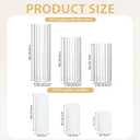 24 Pack White Pillar Candles + 24 Pack Vertical Ribbed Clear Glass Cylinder Holders, Hurricane Candle Shades for Wedding, Home, Party Table Centerpieces Decor