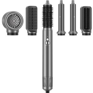 AOMEES Professional Hot Air Styler & Drying System, 6 in 1 Powerful Hair Dryer Brush  Styling Without Heat Damage, with Air Curler, Hair Dryer, Volumizer, Hair Straightener, Smooth Comb