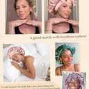 YANIBEST Adjustable Satin Bonnet for Sleeping Women Double Layer Hair Wrap Reduce Friction Prevent Frizz Natural Curly Hair