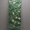 Expandable Faux Ivy Fence,Artificial Privacy Screen Decor for Outdoor Wall, Balcony and Patio, Single Sided Leaves (1,White Flower)