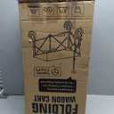 Hikenture Collapsible Wagon - 330LBS Capacity, Extra Large Foldable Wagon with All-Terrain Wheels, Utility Beach Cart for Outdoor Garden (Gray)