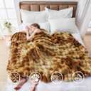 Faux Fur Throw Blanket for Couch, 1000 GSM Cozy Fuzzy Fluffy Soft Plush Thick Bubble Sherpa Blanket for Sofa Bedroom Living Room, Mothers Day Birthday Gifts for Women Home Decor