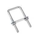 uxcell Square U-Bolts 1-5/8"(40mm) Inner Width Carbon Steel M8 with Nuts, Frame Plate, Round Washers 4 Set