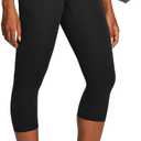 IUGA Capri Leggings for Women Tummy Control Compression Leggings Workout High Waist Athletic Yoga Pants with Pockets (Black)