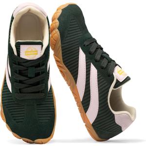 Barefoot Shoes Women Casual Sneakers,Wide Toe Box Shoes Women Zero Drop Barefoot Shoe Men,Minimalist Trail Running Shoe,Non-Slip Lightweight Breathable Comfortable Fashion Walking Hiking Shoes Unisex (7-7.5 Women/5.5-6 Men, Deep Green)