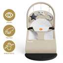 Portable Baby Bouncer Seat for Infants, 0-18 Months, 3 Modes of Use with Rocker & Stationary Options, Ergonomic Infant Chair with Hanging Toys, The Gift List New Parents Actually Want-Oatmeal
