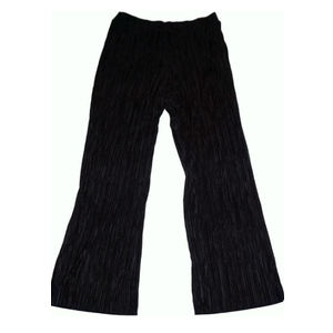 Ny Collection Women Plisse Wide-Leg Pants Jet Black Large