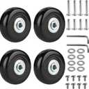 4 Pcs Luggage Replacement Kit, 50mm x 18mm Rubber Replacement Wheels, Luggage Suitcase Replacement Wheels Repair Kit for Suitcase Inline Skate Caster Board