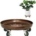 Plant Saucer 12" Rolling Plant Caddy Rolling Plant Stand with Wheels  Heavy Duty Metal, Locking, Sturdy, Rust-Resistant Finish, and Easy to Move, 310 lb Capacity