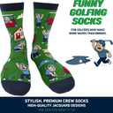 I'D RATHER BE CHASING Funny Mens Socks, Golf & Pickleball Gifts for Men, Golfers Unique Crew Sock, Golfing Gift Accessories