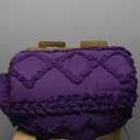 Bedsure Tufted Boho Comforter Set King Size - Purple Boho Bed Set, GentleSoft 3 Pieces Farmhouse Shabby Chic Embroidery Bedding, Gifts for Woman, Soft Jacquard King Comforter for All Seasons (01 - Purple - Elegant)