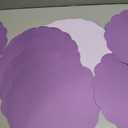 Tinlade 80 Pcs Purple Paper Placemats 13 Inch Disposable Place Mats Decorative Round Scalloped Table Placemats for Wedding Banquet Bridal Birthday Party Supplies Dining Tableware Decor