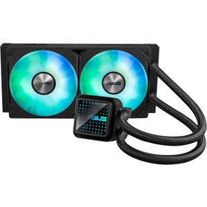 ASUS Prime LC 240 ARGB All-in-one AIO CPU Liquid Cooler AMD: AM5 & AM4 Intel: LGA 1851, 1700, 1200, 115x Specially Designed CPU Contact Area, finned Channels, Infinity Mirror, pre-Installed ARGB Fans