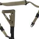USA Made Premium 2 Point Rifle Sling, Fast Adjustment, Modular Attachment Connections, Comfortable 2 Wide Shoulder Strap (Coyote Tan Snap Hook)