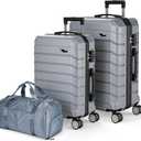 Luggage Sets 3 Piece, Hardside Carry On Suitcase with Spinner Wheels, Lightweight Durable Luggage for Travel | TSA Lock, Expandable Suitcase Set for Men and Women20/26in (Grey)