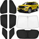 KUST Car Window Shades for Ford Explorer 2020-2025 2026 Windshield Sun Shade Side Window Cover UV Block Privacy Protection Explorer Accessories for Camping Blackout Rear Back Full Set 8PCS