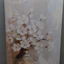 ZYGARTEQ Rustic Farmhouse Flower Canvas Wall Art Vintage White Hydrangeas Wall Decor Pictures Country Muted Botanical Prints Floral Artwork for Bedroom Living Room Gallery Decoration 16x24in