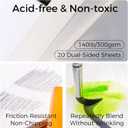 Funto Watercolor Pad, 2Packs, 12x9, 20 Sheets Each, 140lb/300gsm, 100% Cotton, Cold Press, Glue Bound, Easy Tear Heavyweight Art Paper for Painting