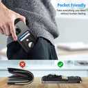 nuoku Leather Magnetic Card Holder, Intended for Magsafe Wallet Compatible with Airtag Holder, Magnetic Wallet for iPhone 15/14/13/12 Series, Not for 13 Mini/12 Mini, Max Hold 7 Cards (Black)