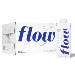 Flow Alkaline Spring Water - Refreshing Taste Of Natural Alkaline Water With Natural Electrolytes, Eco-Friendly Packaging, Non-GMO And BPA-Free. Unflavored. 12 Pack of 16.9 FL Bottles (EXP 01/28/28)
