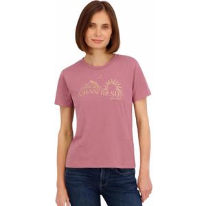 Spyder Women's Metallic Sun Graphic Short Sleeve Tee T-Shirt (Pink, S)