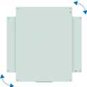 White Board for Wall - 48" x 36" White Glass Board 4 X 3 FT