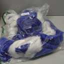 ZHXJKHKY 6 Pack Santa Hats - Blue Velvet Christmas Deluxe Plush Hats for Men & Women, Family Party Xmas Decor (6, Blue)