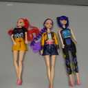 3 Pcs  Fashion Dolls Set -  Stylish White Skin Dolls with Unique Outfits