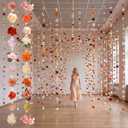 Suncalla 6 Pcs 35.4ft Hanging Flowers Garlands Backdrop Lighted Floating Fake Wildflower Vines LED Floral Garland Ceiling for Spring Wedding Bridal Shower Birthday Graduation Party(Bright,Multicolor)