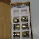 khtumeware 6 Pack Cabinet Knobs - 1 inch Vintage Brushed Antique Brass Drawer Knobs and Pulls for Kitchen and Dresser Drawers