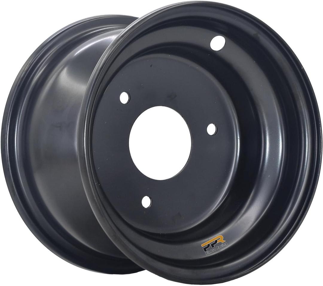 7" Wheel Rim with 3 Holes Fits for Most of 110-125cc Go-Kart, ATV, Taotao 16x8-7 Tire(Black)