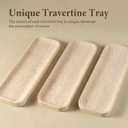 Koville Marble Tray, 12"x4" Marble Vanity Tray for Bathroom Kitchen Countertop Sink, Natural Stone Tray for Home Decor, Decorative Rectangular Narrow Catchall Tray for Jewelry Perfume