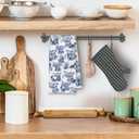 ChenCraty Chinoiserie German Shepherd Kitchen Towels, German Shepherd Gifts Dish Tea Towels for Kitchen Decor, Grand Millenial Floral Dog Decorative Hand Towels for Bathroom, 16x24 Inches