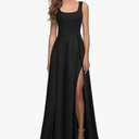 MUSHARE Women's Square Neck Sexy Split Cocktail Party Maxi Long Formal Dress XL