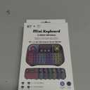 Mini Keyboard with Bluetooth & 2.4G for Android TV Box/PC/FireStick/Laptop with Touchpad, Backlit, USB Dongle-i-10Black