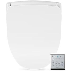 Bio Bidet Slim Two Electric Bidet Toilet Seat Round, Warm Water, Heated Seat, Night Light, Front and Rear Wash, Wireless Remote Control, White