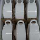 Foraineam Porcelain Bowls with Double Handles 10 Ounce White French Onion Soup Crocks Round Stackable Bowls for Soup, Cereal, Oatmeal, Set Of 6