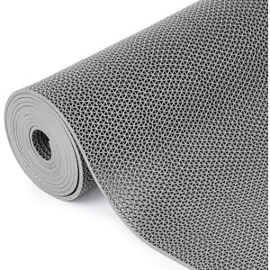 1.3x10 ft Non Slip Drainage Mat Anti Slip Pool Floor Mat 0.2'' Thick Outdoor Indoor Doormat PVC with Holes Grease Resistant for Bathroom Garage Basement Backyard Commercial Kitche, Grey