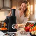 7 In 1 Vegetable Chopper Electric Veggie Onion French Fry Cutter Garlic Mincer Potato Slicer Food Vegetable Dicer Cheese Grater Carrot Shredder Kitchen Gadgets Essentials House Warming Gifts New Home