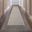 Machine Washable Runner Rug 32" x 96", Non Slip Kitchen Mat for Floor, Absorbent Entryway Rug for Kitchen, Bedroom, Living Room, Hallway, Door (Roll Packing)